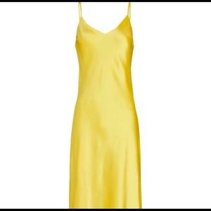 Aritzia Yellow slip dress